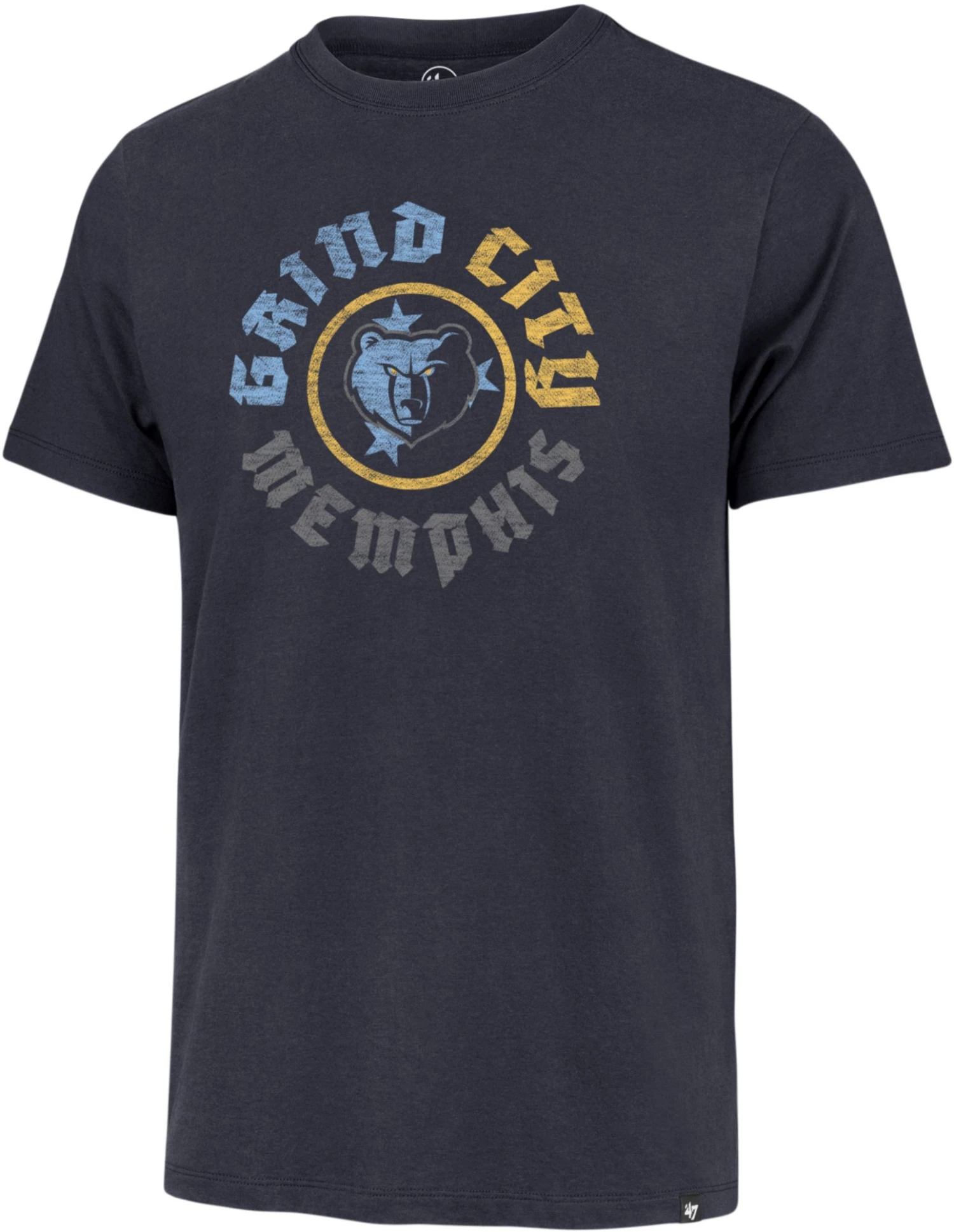 '47 Memphis Grizzlies Blue Grind City T-Shirt For Men 3 '47 Memphis Grizzlies Blue Grind City T-Shirt For Men