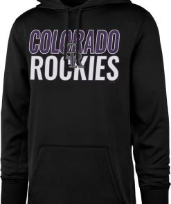 '47 Men's Colorado Rockies Black Tech Fleece Hoodie