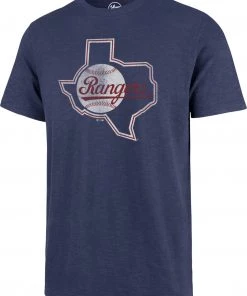 '47 Men's Texas Rangers Blue Scrum T-Shirt