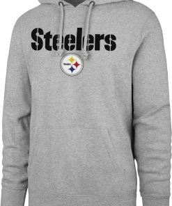 '47 Men's Pittsburgh Steelers Pregame Headline Grey Hoodie