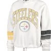 '47 Women's Pittsburgh Steelers Harper Sandstone White Hoodie -'47 Sales 2022 unnamed file 1175