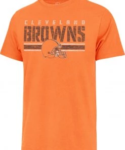 '47 Men's Cleveland Browns Orange Franklin Stripe T-Shirt