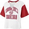 '47 Women's Washington Nationals Tan Dolly Cropped T-Shirt