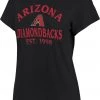 '47 Women's Arizona Diamondbacks Black Fade Frankie T-Shirt