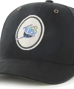 '47 Men's Tampa Bay Rays Black Backtrack Adjustable Hat