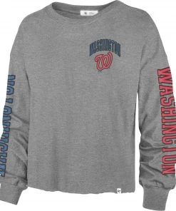 '47 Women's Washington Nationals Gray Parkway Long Sleeve T-Shirt