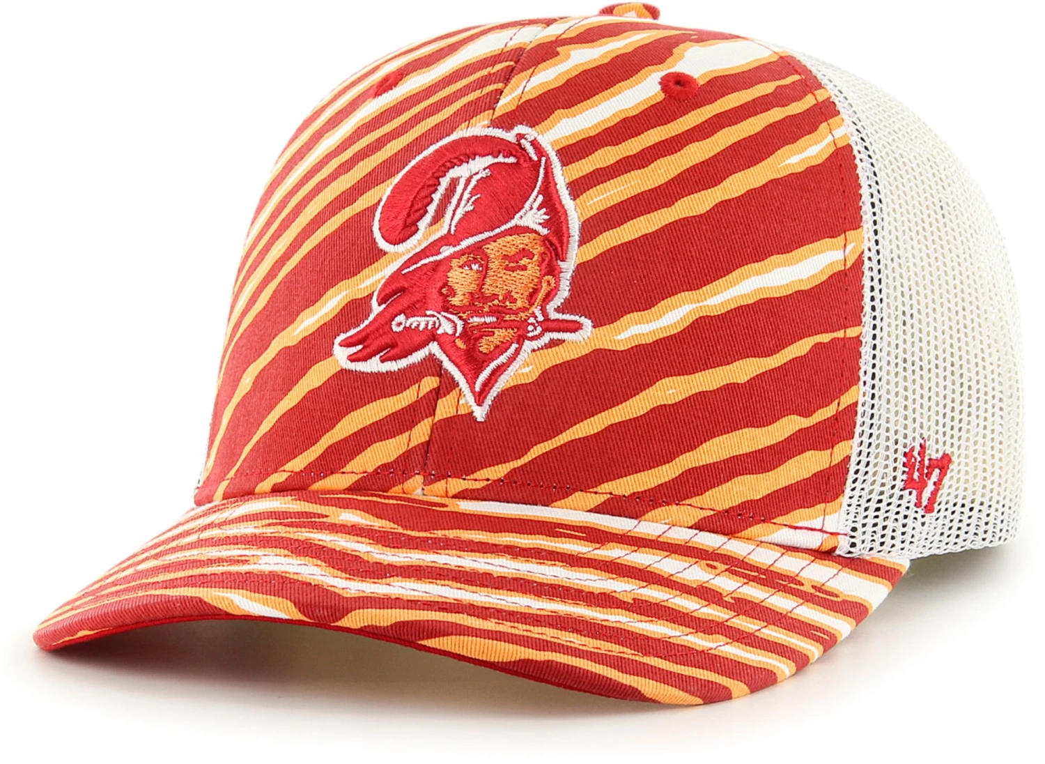 '47 Men's Tampa Bay Buccaneers Zubaz Red Trucker Hat 3 '47 Men's Tampa Bay Buccaneers Zubaz Red Trucker Hat