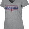 '47 Women's Texas Rangers Gray Dazzle Rival V-Neck T-Shirt -'47 Sales 2022 unnamed file 1374