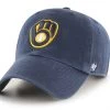 '47 Men's Milwaukee Brewers Navy Clean Up Adjustable Hat -'47 Sales 2022 unnamed file 1389