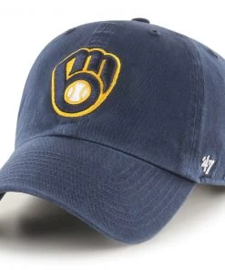 '47 Men's Milwaukee Brewers Navy Clean Up Adjustable Hat