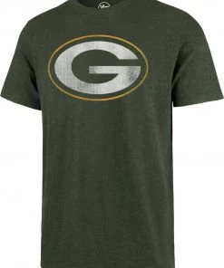 '47 47 Men's Green Bay Packers Scrum Logo Green T-Shirt