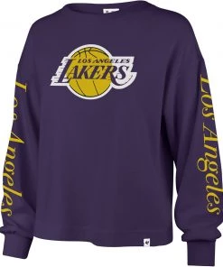 '47 Women's Los Angeles Lakers Purple Long Sleeve T-Shirt