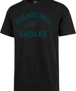 '47 Men's Philadelphia Eagles Scrum Double Back Black T-Shirt