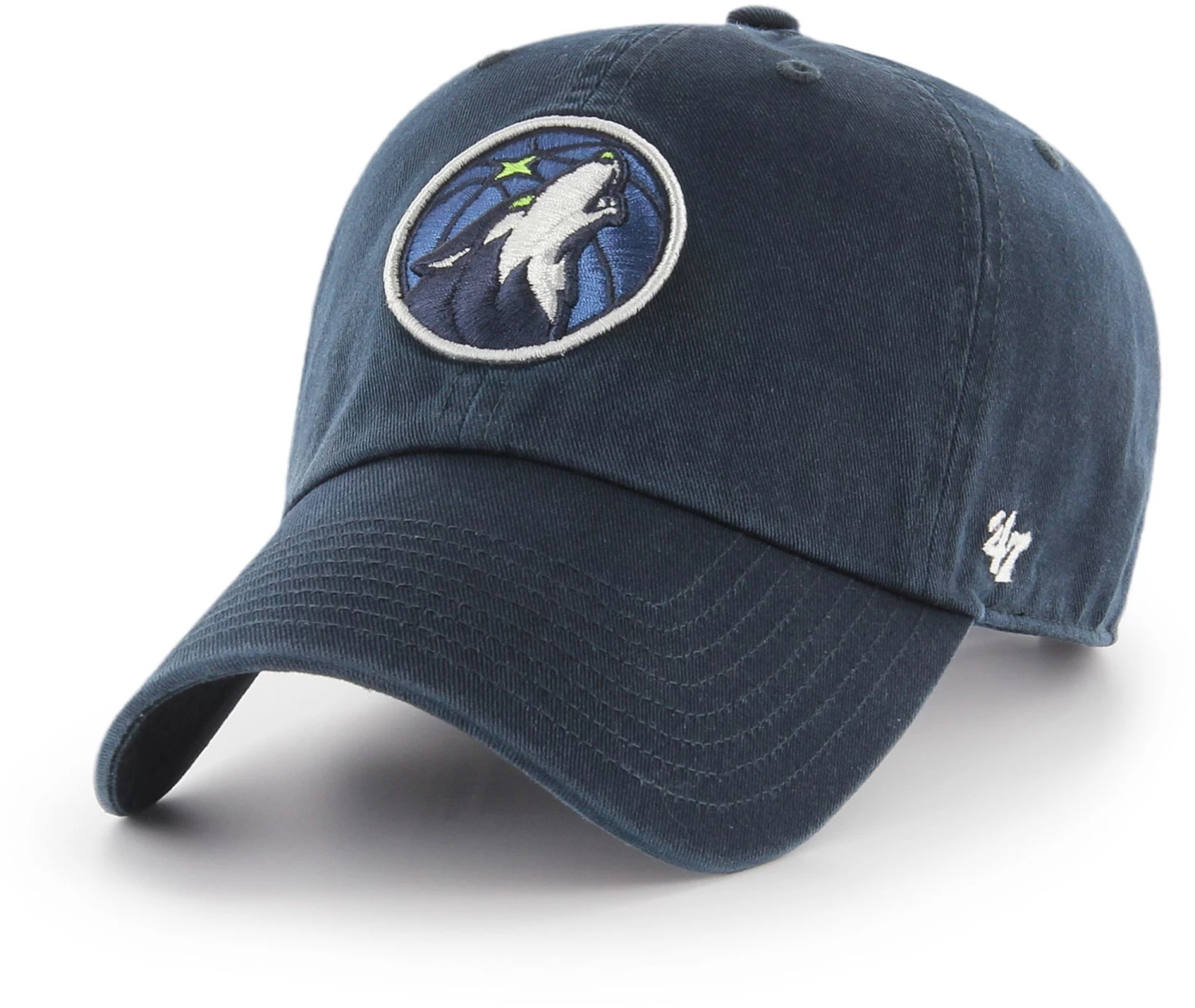 '47 Men's Minnesota Timberwolves Navy Clean Up Adjustable Hat 3 '47 Men's Minnesota Timberwolves Navy Clean Up Adjustable Hat