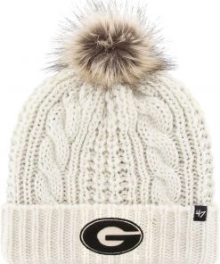 '47 Women's Georgia Bulldogs Meeko Cuffed Knit White Hat