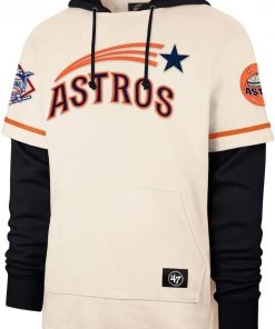'47 Men's Houston Astros Cream Trifecta Hoodie