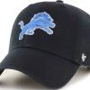 '47 ‘47 Men's Detroit Lions Clean Up Adjustable Black Hat