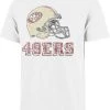 '47 ‘47 Men's San Francisco 49ers Scrum Logo White T-Shirt -'47 Sales 2022 unnamed file 1658