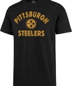'47 Men's Pittsburgh Steelers Scrum Double Back Black T-Shirt