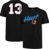 '47 ‘47 Men's Miami Heat Bam Adebayo #13 Black T-Shirt