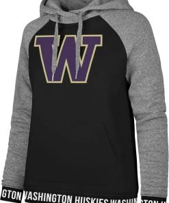 '47 ‘47 Women's Washington Huskies Jet Black Encore Revolve Hoodie