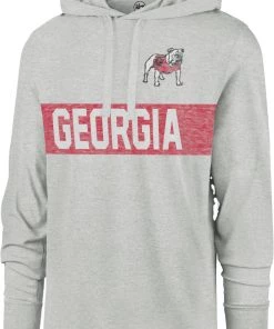 '47 Men's Georgia Bulldogs Grey Pullover Hoodie