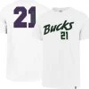 '47 ‘47 Men's Milwaukee Bucks Jrue Holiday #21 White T-Shirt 2 '47 ‘47 Men's Milwaukee Bucks Jrue Holiday #21 White T-Shirt -'47 Sales 2022 unnamed file 1823
