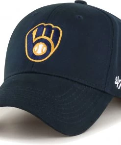 '47 Youth Milwaukee Brewers Navy Basic MVP Adjustable Hat For Girls'
