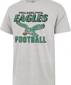 '47 Men's Philadelphia Eagles Dozer Franklin Throwback Grey T-Shirt