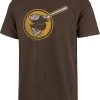 '47 Men's San Diego Padres Brown Grit Scrum T-Shirt