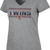 '47 Women's Minnesota Twins Gray Dazzle Rival V-Neck T-Shirt -'47 Sales 2022 unnamed file 1948