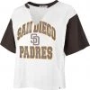'47 Women's San Diego Padres Tan Dolly Cropped T-Shirt