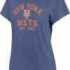 '47 Women's New York Mets Blue Fade Frankie T-Shirt