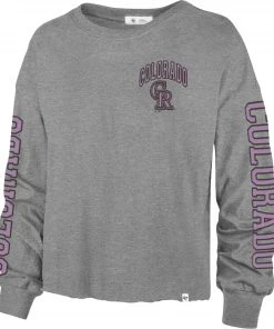'47 Women's Colorado Rockies Gray Parkway Long Sleeve T-Shirt