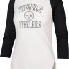 '47 Women's Pittsburgh Steelers White Long Sleeve Raglan T-Shirt -'47 Sales 2022 unnamed file 2081