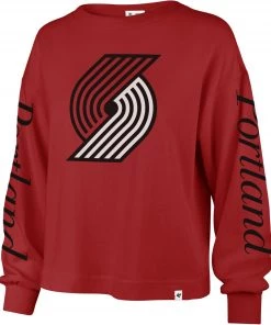 '47 Women's Portland Trail Blazers Red Long Sleeve T-Shirt