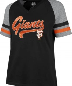 '47 ‘47 Women's San Francisco Giants Black Pavilion V-Neck T-Shirt