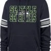'47 Men's Seattle Seahawks Navy Stripe Hoodie