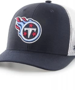 '47 Kid's Tennessee Titans Adjustable Snapback Navy Trucker Hat For Girls'