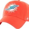 '47 Men's Miami Dolphins Clean Up Orange Adjustable Hat
