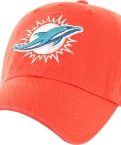 '47 Men's Miami Dolphins Clean Up Orange Adjustable Hat