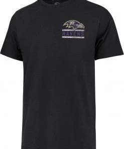 '47 Men's Baltimore Ravens Open Field Franklin Black T-Shirt