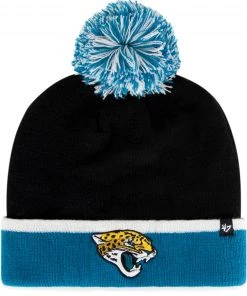 '47 ‘47 Men's Jacksonville Jaguars Baraka Black Cuffed Pom Knit
