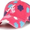 '47 Youth Atlanta Braves Pink Clean Up Adjustable Hat For Girls'