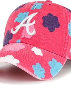 '47 Youth Atlanta Braves Pink Clean Up Adjustable Hat For Girls'