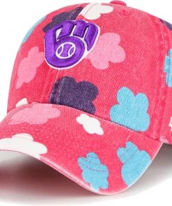 '47 Youth Milwaukee Brewers Pink Clean Up Adjustable Hat For Girls'