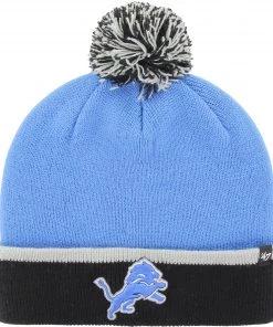 '47 ‘47 Men's Detroit Lions Baraka Blue Cuffed Pom Knit