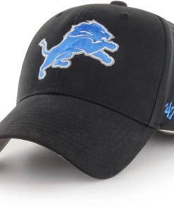 '47 Youth Detroit Lions Basic MVP Black Adjustable Hat For Boys'