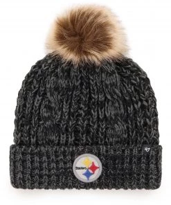 '47 Women's Pittsburgh Steelers Meeko Black Cuffed Knit Hat
