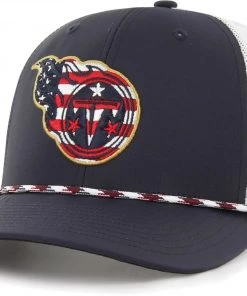 '47 Tennessee Titans Flag Fill Navy Adjustable Trucker Hat For Women